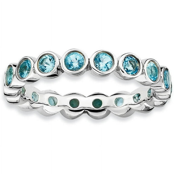 Stackable Expressions Sterling Silver Blue Topaz Ring