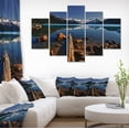 thumbnail image 1 of Grandes Bûches dans Lac de Montagne - Impression sur Toile Paysage Extra Large, 1 of 3