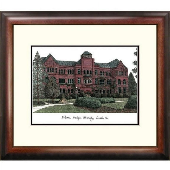 Nebraska Wesleyan University Alumnus Framed Lithograph