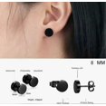 thumbnail image 5 of Stainless Steel Maple Clip-On Earrings for Men, 8mm Stainless Steel Maple Clip-On Earrings, 5 of 5