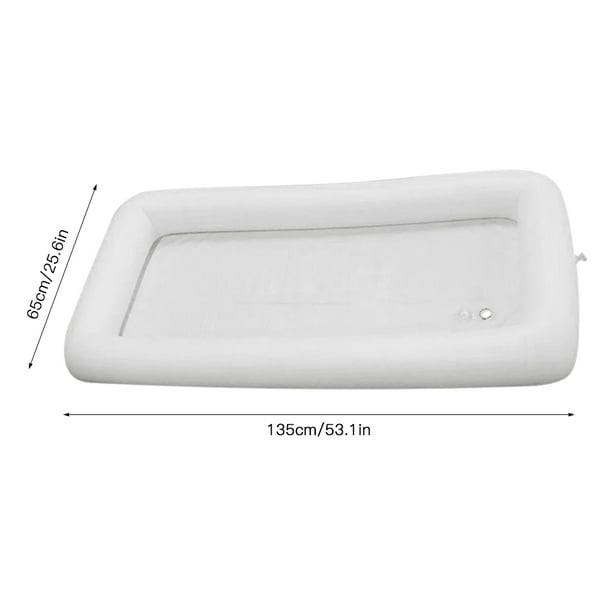 Inflatable Ice Serving Buffet Bar with Drain Salad Drinks Cooler Food Fruit Containers Tray BBQ Picnic Pool Party Supplies Inflatable Cooler White