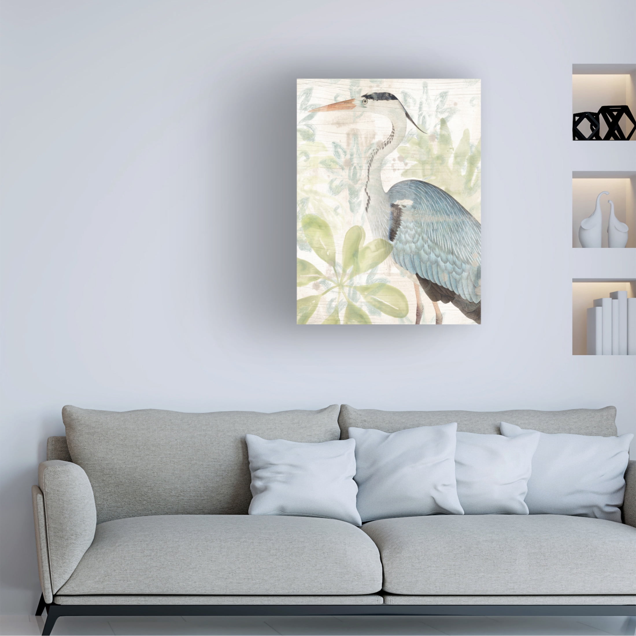 Trademark Fine Art June Erica Vess Waterbird Tapestry I Canvas Wall Art