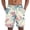 Light Blue, variant on Zimjoy Men's Summer Shorts Strech Hawaii Beach Bermuda Elastic Waist Wide Leg Sea Printed Casual Shorts, Light Green L