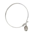 thumbnail image 2 of 6 1/4 inch Round Eye Hook Bangle Bracelet w/ Infant of Prague in Sterling Silver, 2 of 3