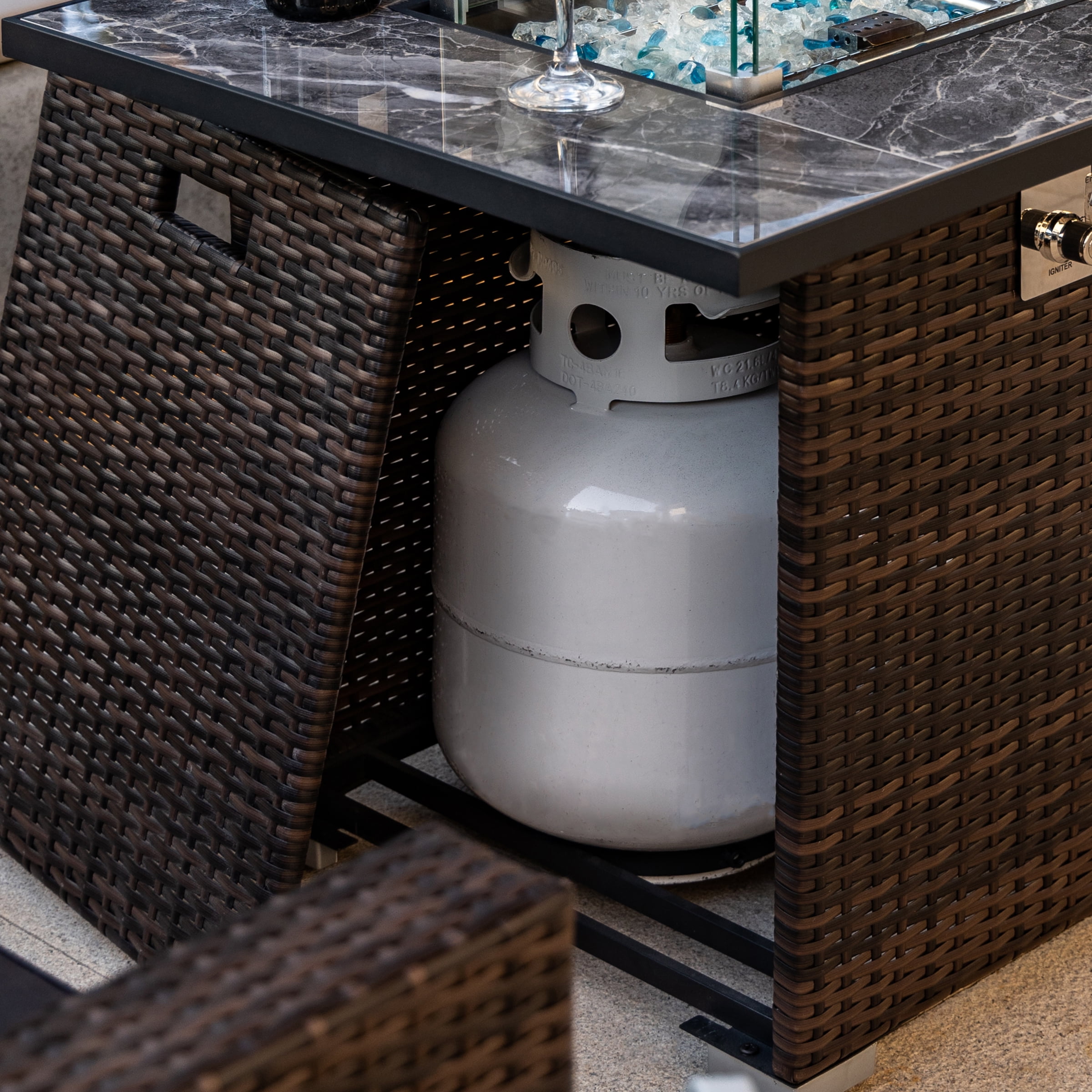 Aimee Lii 30" Outdoor Fire Table Propane Gas Fire Pit Table with Lid, Fire Pit Table with Glass Rocks and Rain Cover Aimee Lii 30" Outdoor Fire Table Propane Gas Fire Pit Table with Lid, Fire Pit Table with Glass Rocks and Rain Cover