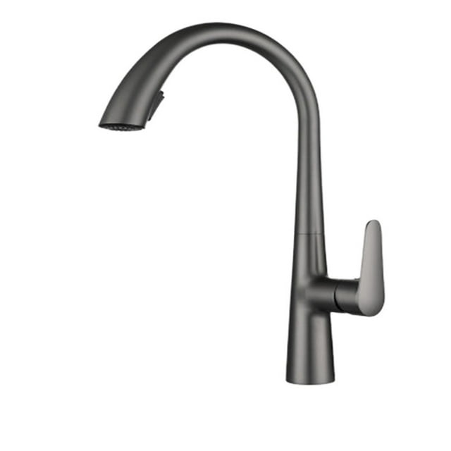 Pull-out Kitchen Faucet Full Copper High-end Quality Splash-proof Washing Basin Sink Faucet, Hot And Cold Rotating Hidden Nozzle ,Versatile Features