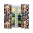 thumbnail image 4 of CADecor Sugar Skull Dia De Los Muertos Window Treatment Panel Curtains Window Curtain Kitchen Curtain,Two Piece 26x39 Inces, 4 of 4