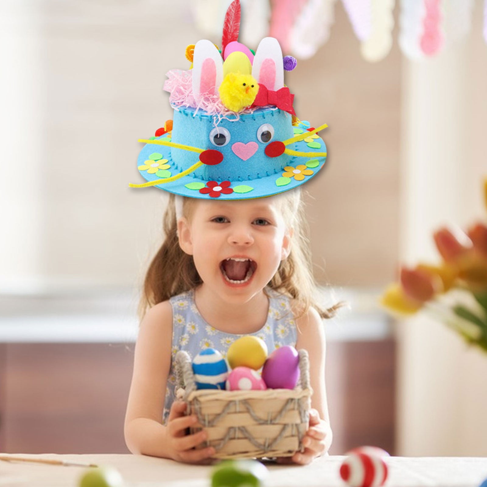 Apmemiss Clearance Easter Bonnet Kit for Kids Boys Girls, Easter