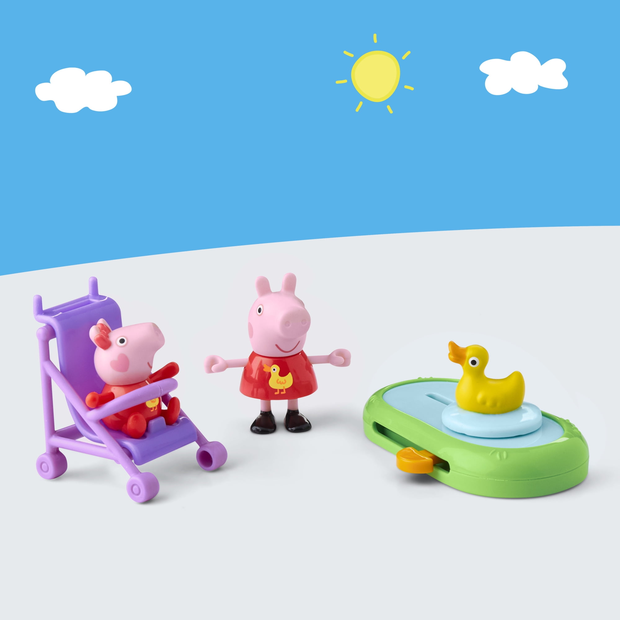 Peppa Pig Toys Peppa and Evie's Park Fun Playset with 2 Figures, Preschool Toys for Kids, 3 and up