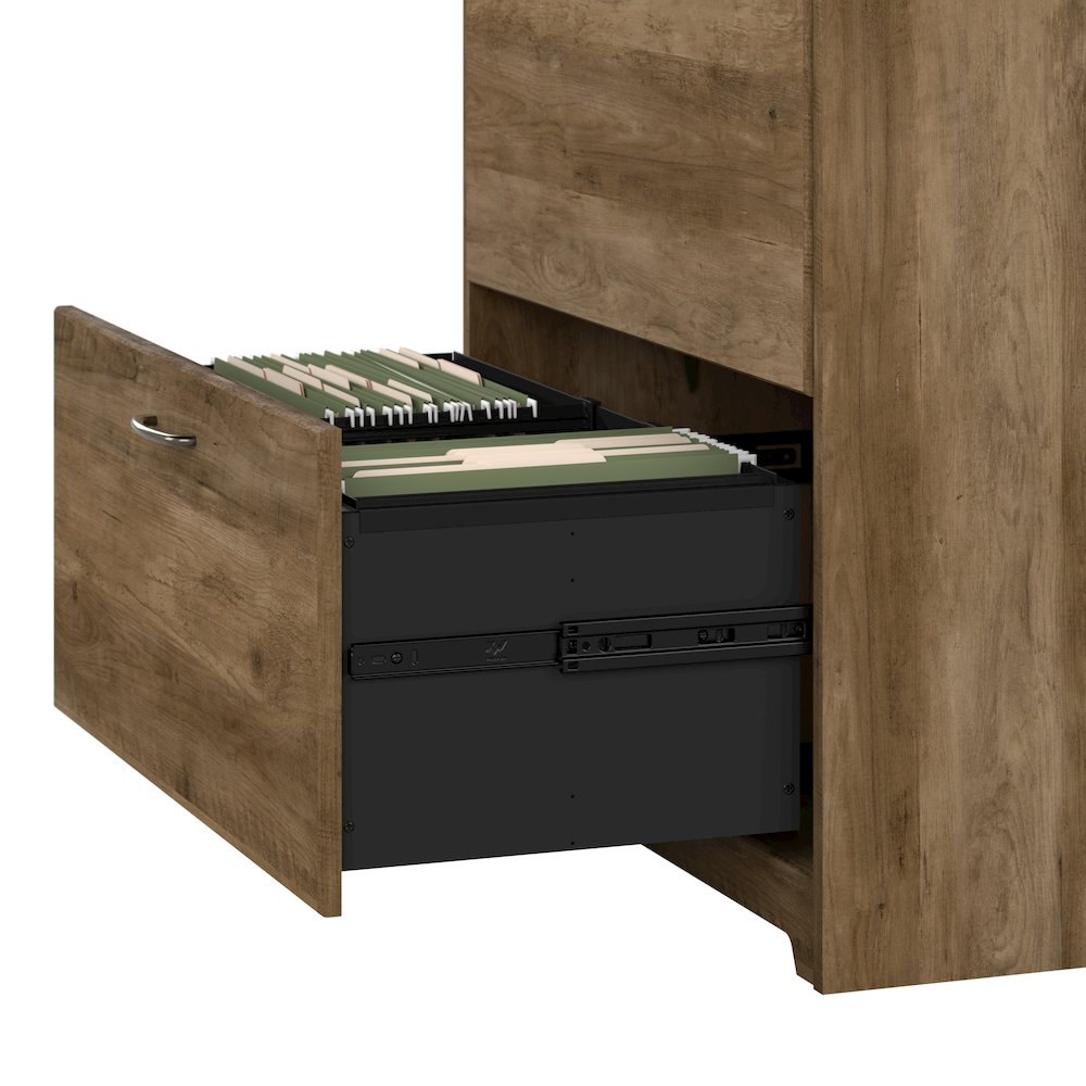 Bush Furniture Cabot Lateral File Cabinet, 2 Drawer, Reclaimed Pine