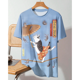 thumbnail image 3 of Camiseta de hombre con diseño de gato de anime, camiseta de manga corta con estampado 3D de dibujos animados, ropa de hombre, camiseta para hombre, camisetas casuales de uso diario vintage, 3 of 5