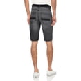 thumbnail image 2 of Men's Flex Stretch Slim Skinny Fit Casual Denim Jeans Shorts, Belted Grey (Tape Stitch), Size 34, 2 of 3