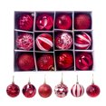 thumbnail image 2 of Navidad Bola Adorno Colgante Fiesta En Casa Adorno Decoración Colorida Bola De Navidad 12 Unids/Set 60Mm Árbol Advancent HA025731-02, 2 of 6