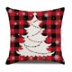 thumbnail image 5 of Juego de 4 fundas de almohada navideñas LzGUNGY 18 x 18 pulgadas estilo rústico color negro y rojo, 5 of 5