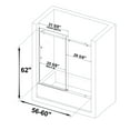 thumbnail image 4 of WOODBRIDGE Frameless Sliding Bathtub Door, 56"-60" Width, 62" Height, 3/8" (10 mm) Clear Tempered Glass, Brushed Nickel Finish, Designed for Smooth Door Closing and Opening. MBTDC6062-B, 4 of 7