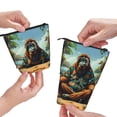 thumbnail image 3 of Lsque Forest Meditating Gorilla Pattern Telescopic Pencil Bag Pen Holder Stationery Case, Stand-up Retractable Transformer Bag Organizer, 3 of 6