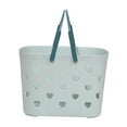 thumbnail image 4 of freneci Beach Tote Bag Storage Bag Travel Bag with Holes Love Heart Shower Organizer green, 4 of 8