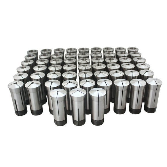 Accusize 57 pc 1/8-1 Inch x 64th 5C Precision Round Collets, Hardened and Ground, 0200-0573
