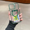 thumbnail image 3 of for iPhone 14 Pro Transparent Case with Camera Lens Protector, Compatible with MagSafe, Built-in Camera Stash Stand, Magnetic Hard Back Soft Edge Anti-Fingerprint Flexible Cover, Darkgreen, 3 of 11