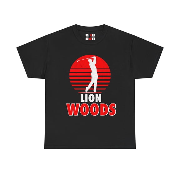 DJH Apparel | Funny LION Woods Knockoff Comical Athletic Unisex T-shirt
