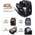 thumbnail image 6 of UKEIN Travel Backpack for Men & Women Carry On Backpack Flight Approved 40L Waterproof Anti-Theft Personal Item Backpack with Packing Cubes and Shoe Pocket, 6 of 7