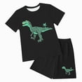 thumbnail image 6 of NOLDARES Toddler Infant Baby Boy Outfits Short Sleeve Crewneck Tee Top Casual Shorts 2pcs Summer Clothes(Green,9-10 Y), 6 of 6
