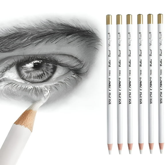 CCOCC Eraser Pencils Set for Artists,Wooden Sketch Eraser Pen for Charcoal Drawings,Professional Highlight Painting Eraser for Sketching,Revise Erasing Details for Students