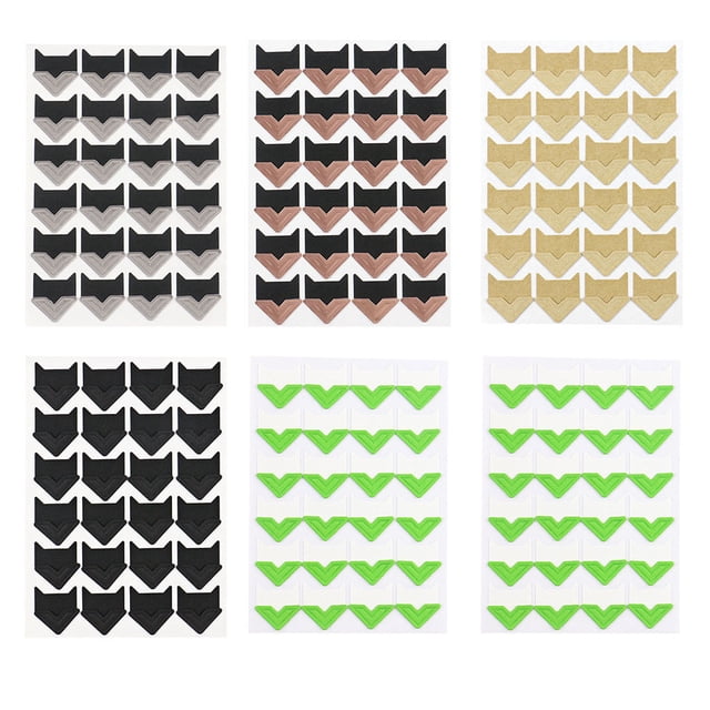 6 Sheets Photo Corner Stickers Self Adhesive Scrapbook Corners Stickers