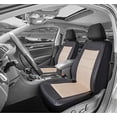 thumbnail image 2 of PIC AUTO Mesh and Leather Car Seat Covers Full Set Universal Fit 9PCS (Beige), 2 of 9