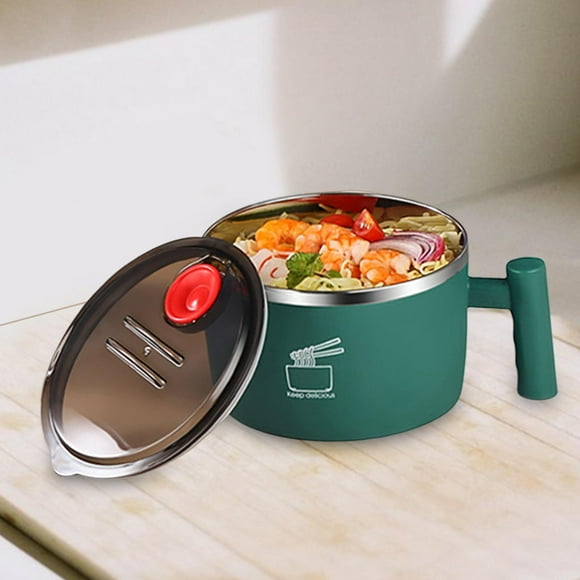 Cuenco de Ramen, cuencos para Fideos instantáneos, vajilla de cocina, cuenco portátil de 35oz para servir ensalada, cuenco de sopa Udon, contenedor de Verde Macarena Tazón de ramen