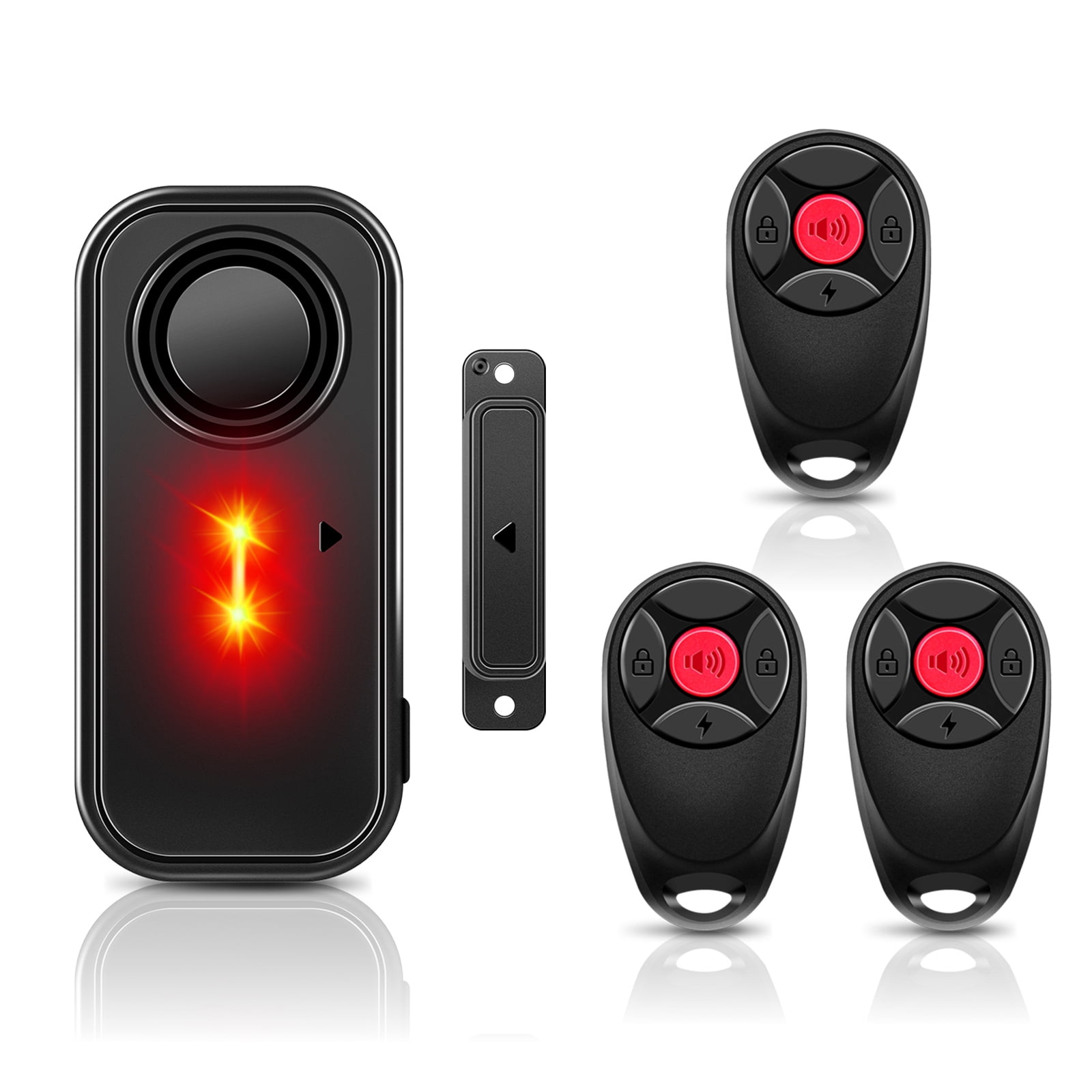 Door Alarm with 3Remotes, GreenCycle 108dB Loud Door and Window Alarms for Pool, Anti-Theft Door Alarms for Kids Safety Home Store Garage Apartment Business Security IP66 Waterproof Indoor/Outdoor