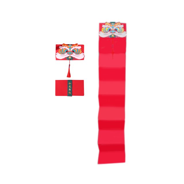 Juego de sobres rojos tradicionales: 10 bolsillos para dinero de la suerte, 1295 mm/51,0 pulgadas, capacidad para 1000-2000 RMB, opción de obsequio festivo para el Año Nuevo chino 2022