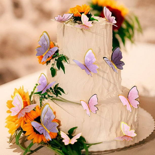 Gâteau Papillons Déco Comestible 🍰