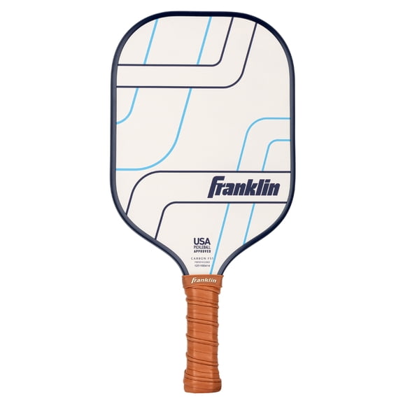 Franklin Sports Pickleball Paddle - Essentials Carbon Fiber Pickleball Paddle - Lightweight Pickleball Paddle USA Pickleball (USAP) Approved - Cream/Navy