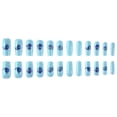 thumbnail image 3 of Yoyauz 24 Pieces Of Colorful Pressed Nails, Complete Set Of Almond Short Square Spring And Summer Fake Nails With Hand-Painted Beach Coconut Tree Ocean Patterns, Women Can Reuse And Stick Nails On, 3 of 8