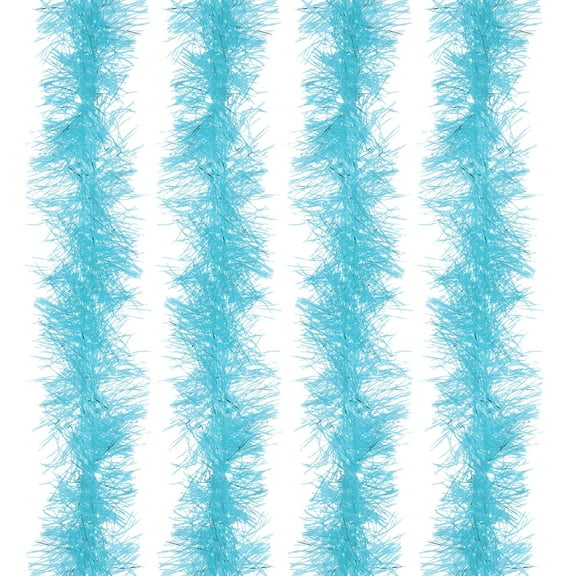 Uxcell 5Ft Feather Boa, 4 Pcs Artificial Fluffy Feather Boas Party Decorations for DIY Crafts, Wedding Costume, Christmas, Concert, Halloween, Home Decor, Sky Blue