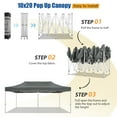 thumbnail image 6 of HOTEEL Tents for Parties, 10x20 Pop up Canopy Heavy Duty, Commercial Outdoor Canopy Tent for Event Wedding, All Season Wind UV 50+&Waterproof Gazebo with Roller Bag, Thickened Legs, Gray, 6 of 11