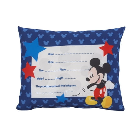 Disney 11" x 4" Blue, Red, White Microfiber Decorative Pillow