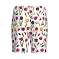 thumbnail image 2 of Lsque Tulips Flowers Mens Sleep Pajama Shorts,Short Pajama Pants, Cotton Ultra-Soft Knit-Medium, 2 of 9