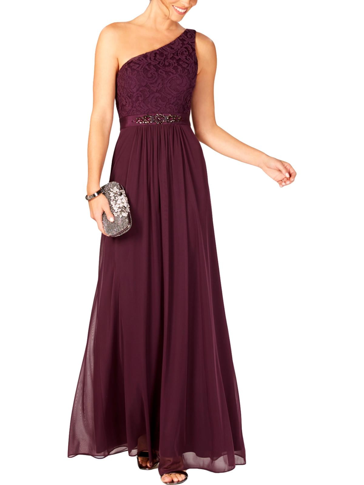 adrianna papell one shoulder gown