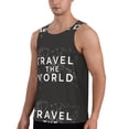 thumbnail image 2 of Haiem Travel The World1 Men Workout Tank Top Gym Bodybuilding Sleeveless Muscle T Shirts Athletic Tank Breathable Workout Shirt-X-Large, 2 of 9