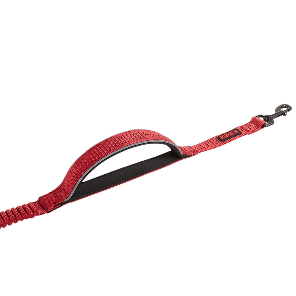 KONG Reflective Shock Absorbing Hands-Free Bungee Dog Leash 6' (Red)