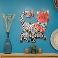 thumbnail image 2 of Eangee Home Design Cat Wall Decor Black And Red, Capiz and Metal, Indoor / Outdoor Safe, 12x1x13 Inches, 2 of 5