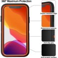 thumbnail image 4 of ANTHOUSE  for iPhone 11 Case with Belt Clip Holster Kickstand & 2 Screen Protector, Full Protection Heavy Duty Phone Case, Shockproof Drop-Proof Durable Cover 6.1" [Black Orange+Clip], 4 of 12