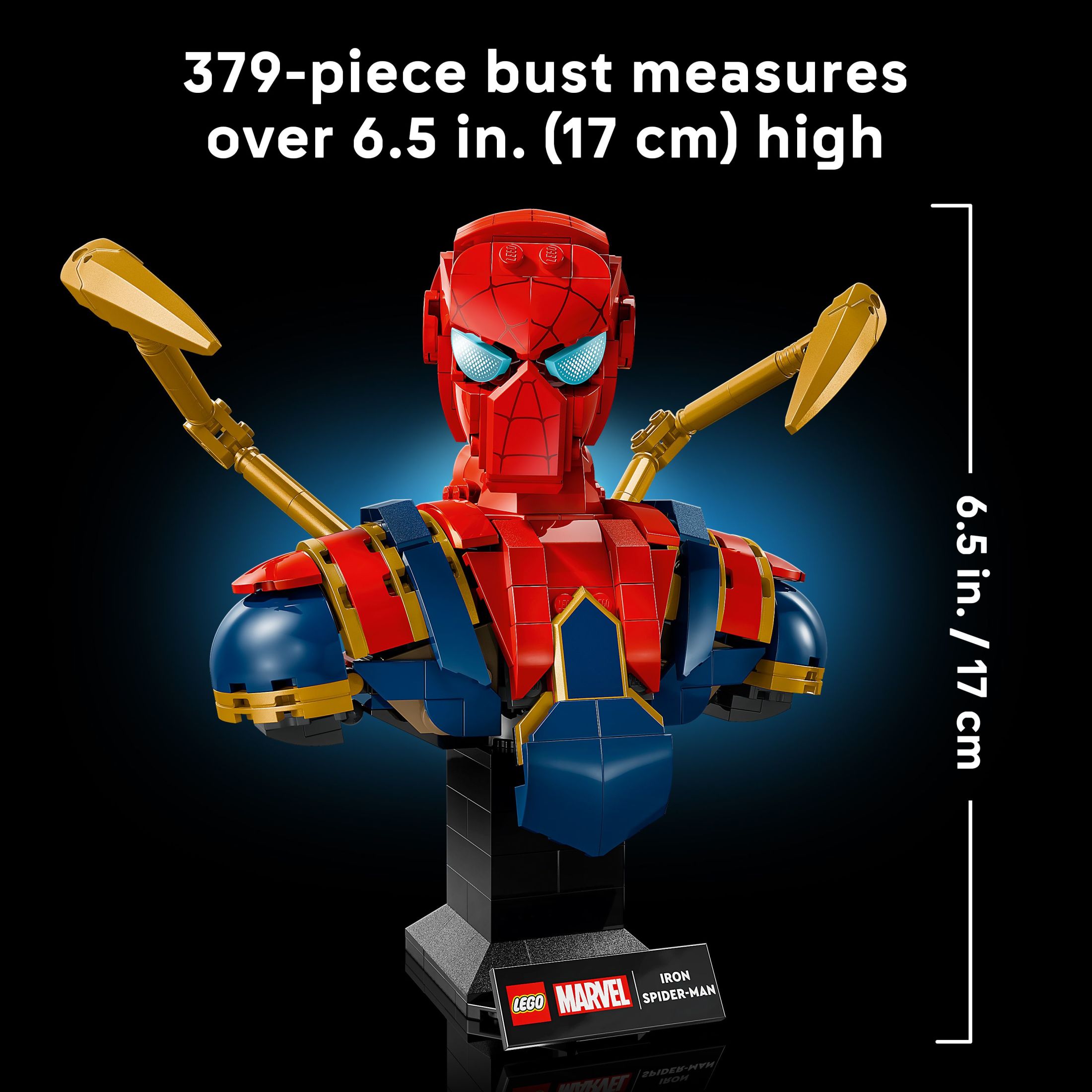 LEGO Marvel Busto de Iron Spider-Man Coleccionable - Kit de Construcción para Adultos, Mayores de 18 Años - Incluye Minifigura de Iron Spider-Man - Modelo Coleccionable para Fans de Superhéroes - Regalo para Hombres y Mujeres - 76326 8