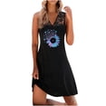 thumbnail image 1 of Robes d'Été pour Femmes 2022 Panneau en Dentelle Sans Manches Décontractée Ample Robe Débardeur Imprimé Tendance Ample Robes de Plage Soleil, 1 of 5