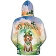 thumbnail image 2 of Happy St. Patrick’s Day Brittany Spaniel with Green Hat Shamrocks Rainbow All Over Print 3D Hoodie Unisex Merch Hoodies Brittany Dog Lover Gifts Idea - 03007, 2 of 6