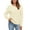 Beige White, variant on Women's Long Sleeve Crew Neck Knitted Pullover Sweater yh purple-l