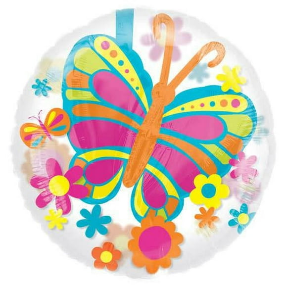 LOONBALLOON Birthday Bugs-Butterflies Balloons, 24″ SPRING BUTTERFLY