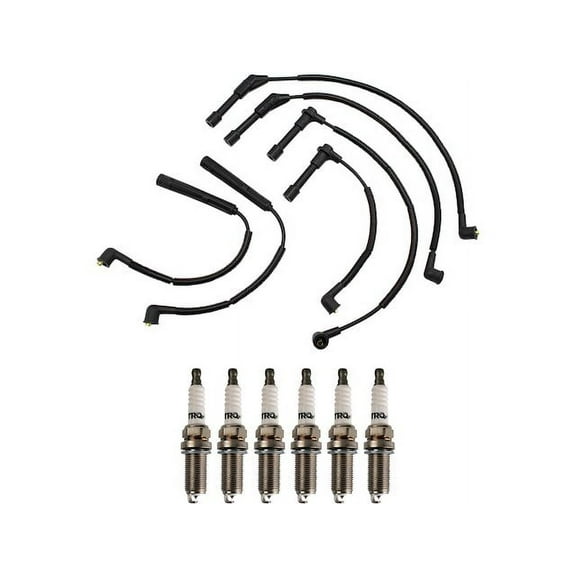 Spark Plug Wire Set with Spark Plugs - Compatible with 2001 - 2004 Nissan Frontier 3.3L V6 Supercharged 2002 2003